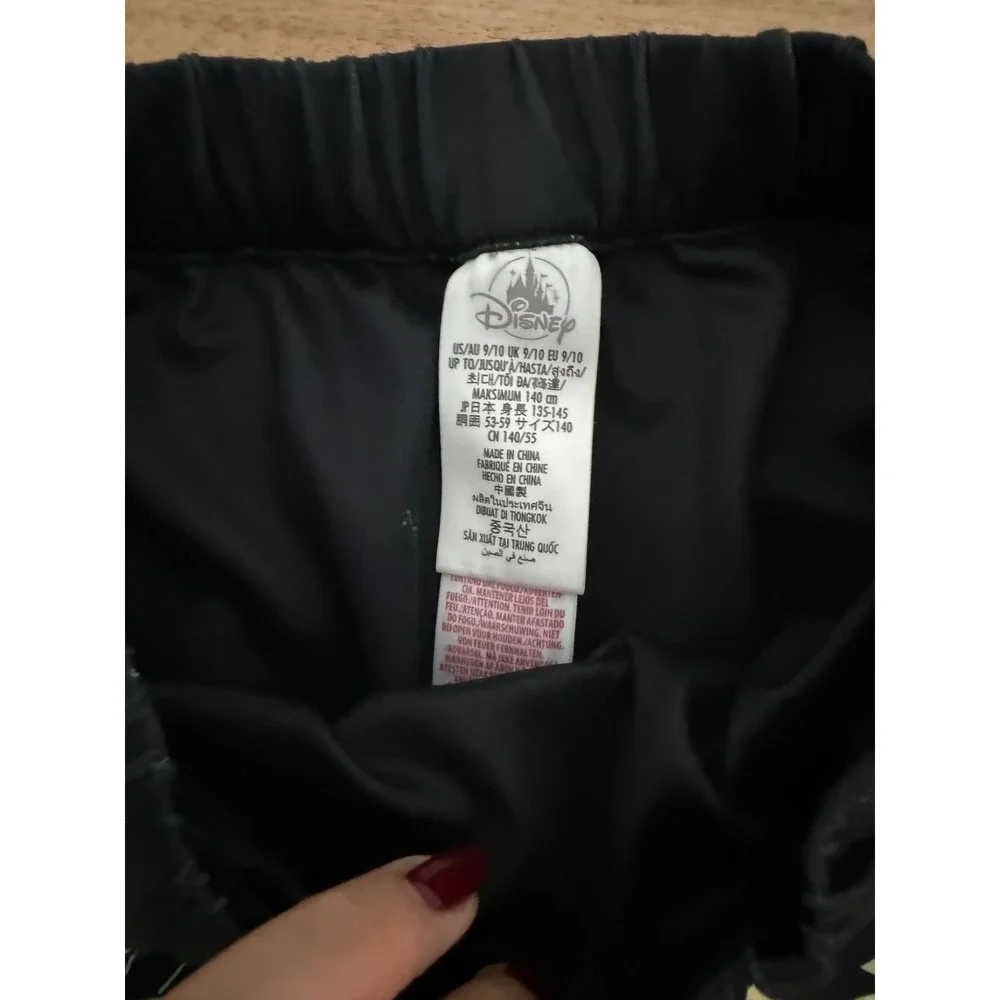 Disney Princess Tiana Water Lily Skirt Black Green Floral Girls Size 9/10 ily